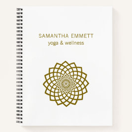 Cuaderno Bloc de notas Minimalista Mandala de Yoga Wellness