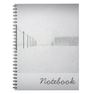 Cuaderno bloc de notas mínimo de nieve
