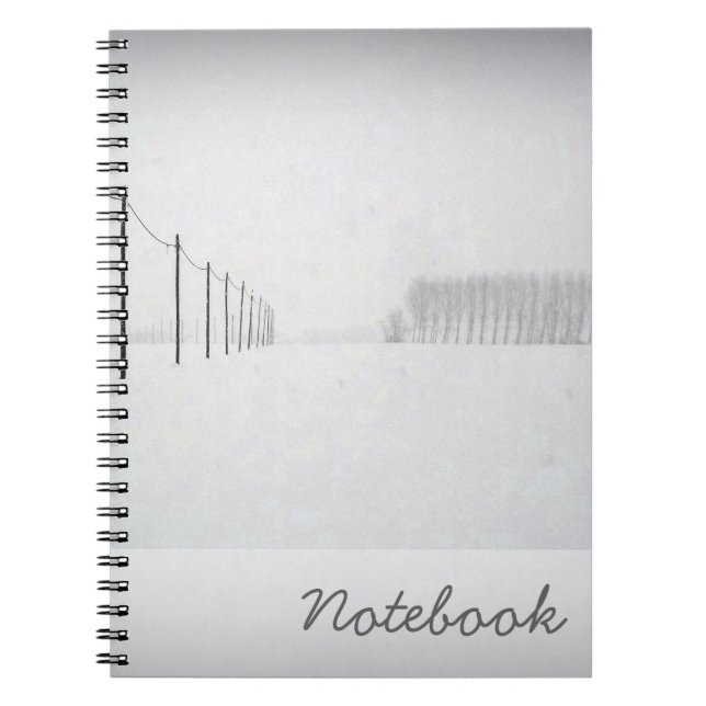 Cuaderno bloc de notas mínimo de nieve (Frente)