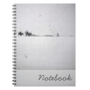 Cuaderno bloc de notas mínimo de nieve