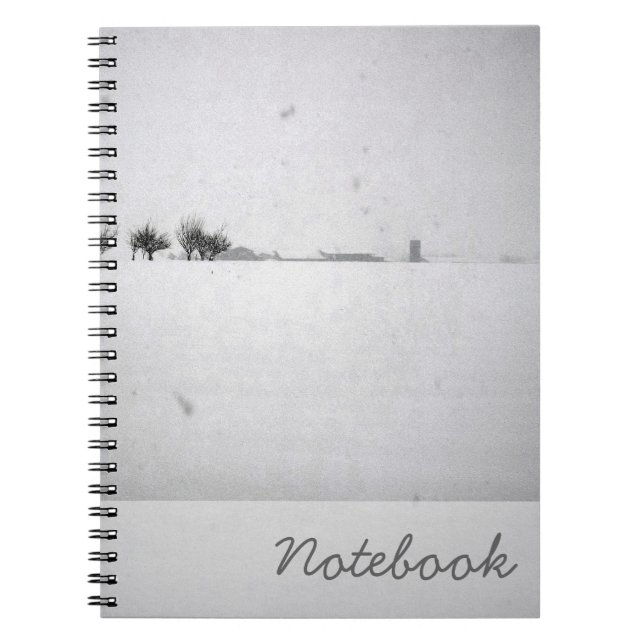Cuaderno bloc de notas mínimo de nieve (Frente)