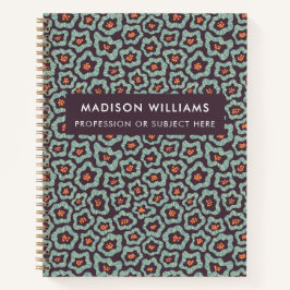 Cuaderno Bloc de notas minimo moderno de flores