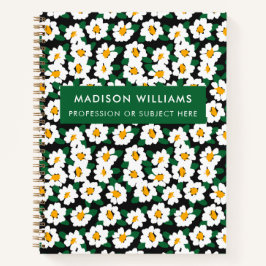 Cuaderno Bloc de notas minimo moderno de flores