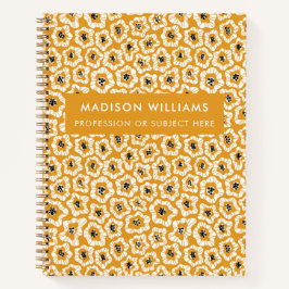 Cuaderno Bloc de notas minimo moderno de flores