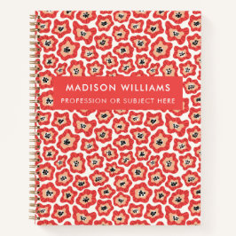 Cuaderno Bloc de notas minimo moderno de flores