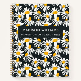 Cuaderno Bloc de notas minimo moderno de flores