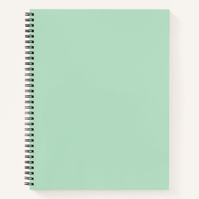 Cuaderno Bloc de notas Mint Green Spiral para notas elegant (Anverso)