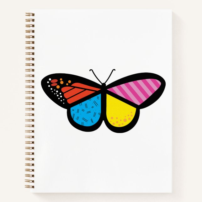 Cuaderno Bloc de notas moderno para mariposa (Anverso)