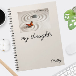 Cuaderno Bloc de notas Monarch Butterfly Zen Garden 6.5 x 8