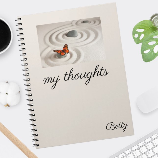 Cuaderno Bloc de notas Monarch Butterfly Zen Garden 6.5 x 8 (Subido por el creador)