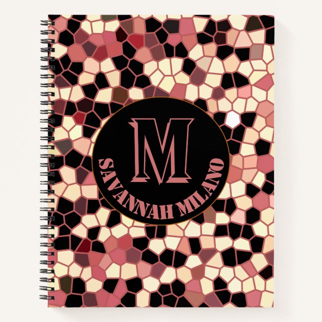 Cuaderno Bloc de notas monograma con nombre personalizado p (Anverso)