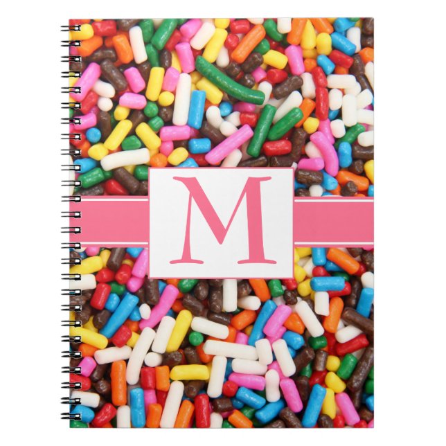 Cuaderno Bloc de notas monogramado Sprinkles (Frente)