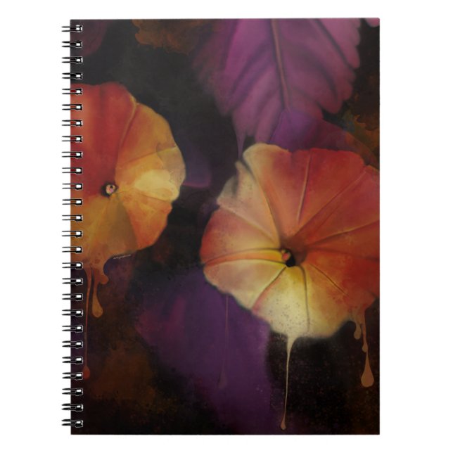 Cuaderno Bloc de notas Morning Glory Flowers (Frente)