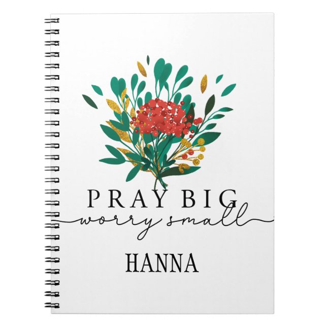 Cuaderno Bloc de notas motivacional de oraciones florales p (Frente)