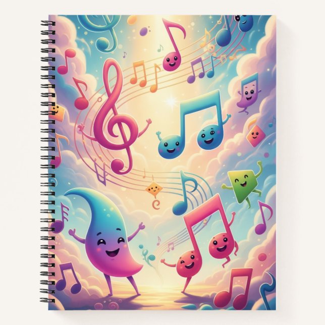 Cuaderno Bloc de notas musicales mágicas (Anverso)
