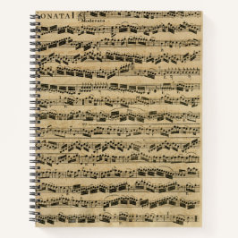 Cuaderno Bloc de notas musicales vintage