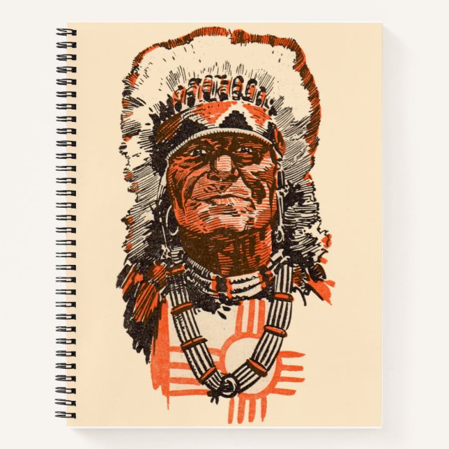 Cuaderno bloc de notas nativo americano (Anverso)