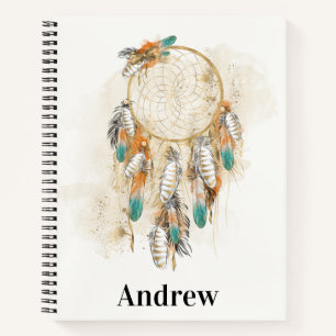 Cuaderno Bloc de notas nativo americano en espiral
