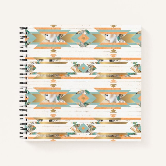 Cuaderno Bloc de notas nativo-americano personalizado (Anverso)