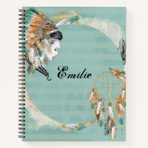Cuaderno Bloc de notas nativo-americano personalizado