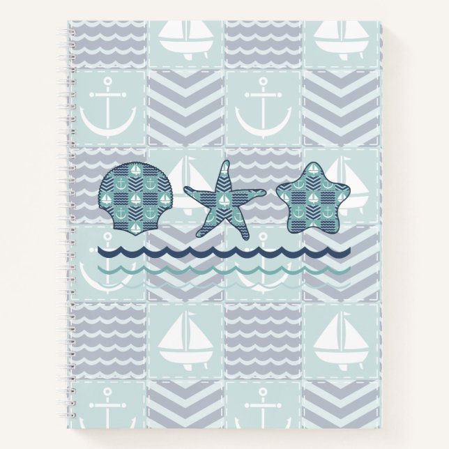 Cuaderno Bloc de notas nautical Quilt Spiral (Anverso)