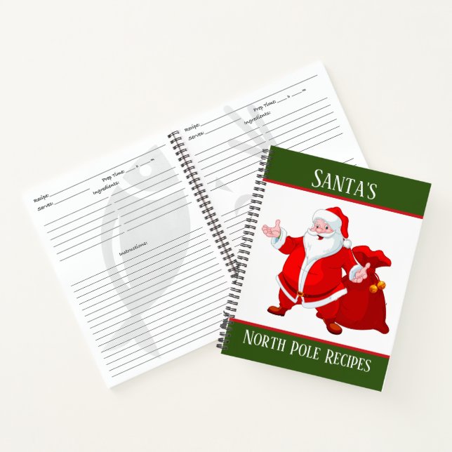 Cuaderno Bloc de notas navideñas de la receta del Polo Nort (Interior)