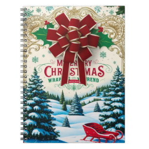 Cuaderno Bloc de notas navideñas vintage