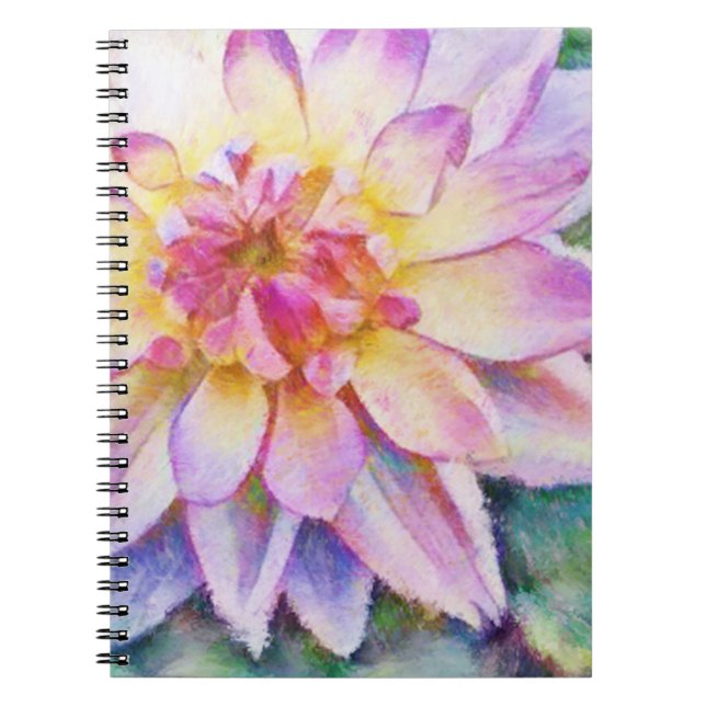 Cuaderno Bloc de notas negrita Lily Dahlia (Frente)