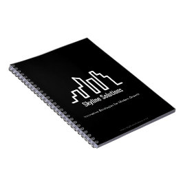 Cuaderno Bloc de notas negro oscuro con diseño Minimalista 