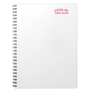 Cuaderno bloc de notas "nivele su juego"