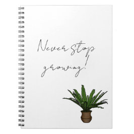 Cuaderno Bloc de notas "Nunca dejes de crecer" con fábrica 