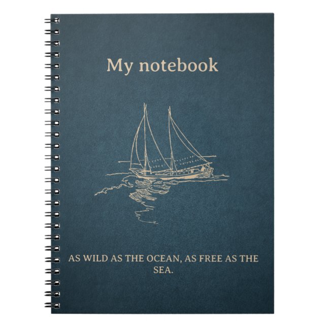 Cuaderno Bloc de notas Ocean Vibes - Beach Journal (Frente)