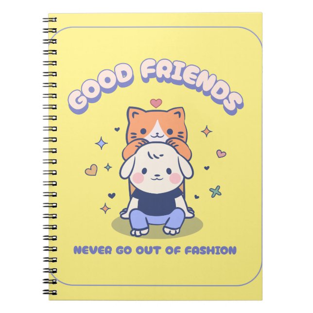 Cuaderno Bloc de notas para animales personalizados (Frente)