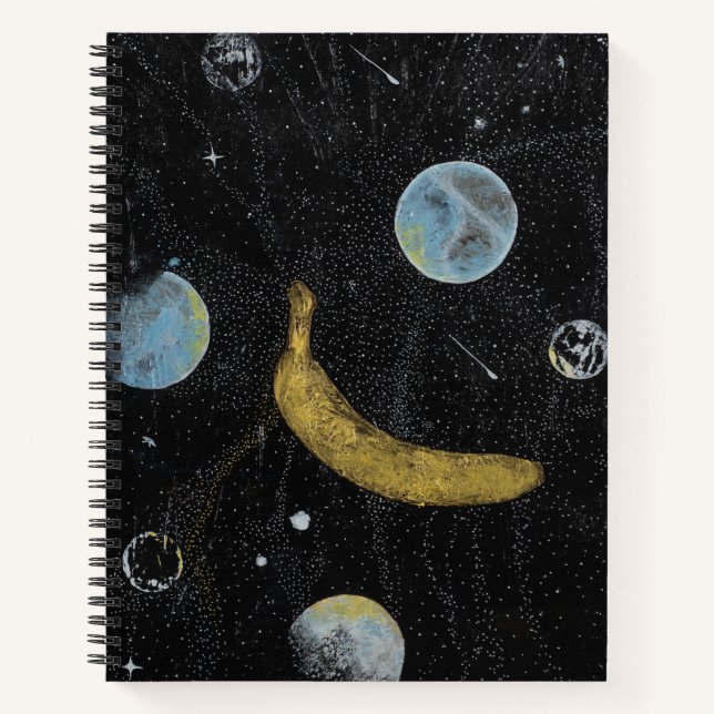 Cuaderno Bloc de notas para banana espacial (Anverso)