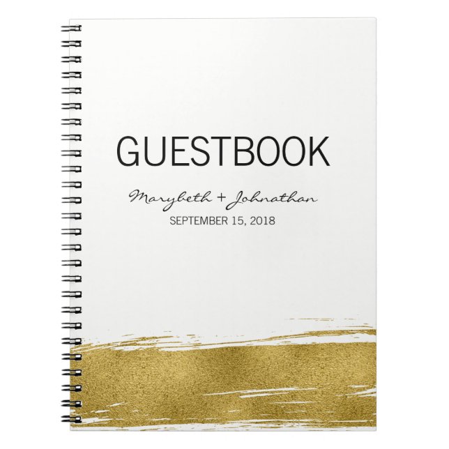 Cuaderno Bloc de notas para Bodas de oro moderno (Frente)