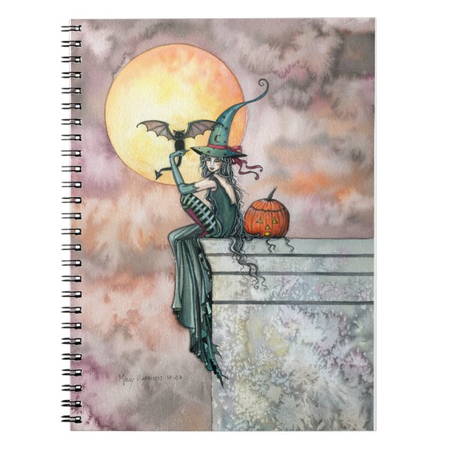 Cuaderno Bloc de notas para brujas de gato (Frente)