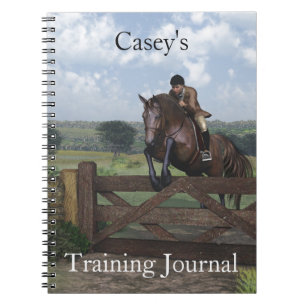 Cuaderno Bloc de notas para caballos de salto personalizado