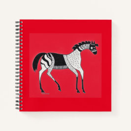 Cuaderno Bloc de notas para caballos rojos de inspiración g