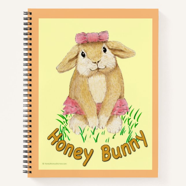 Cuaderno Bloc de notas para conejitos de miel (Anverso)