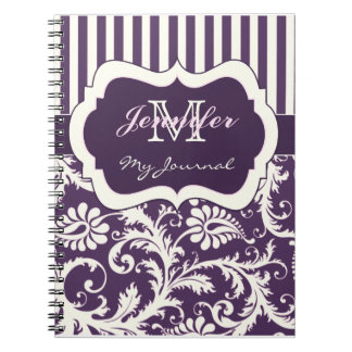 Cuaderno Bloc de notas para damascos rayados de marfil mora