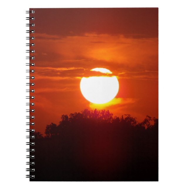 Cuaderno Bloc de notas para el atardecer otoño (Frente)