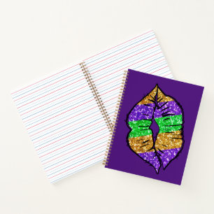 Cuaderno Bloc de notas para el beso de Mardi Gras