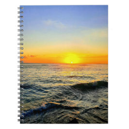 Cuaderno Bloc de notas para el brillo del atardecer caribeñ