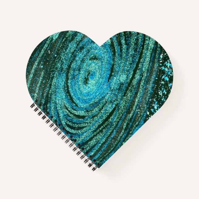 Cuaderno Bloc de notas para el corazón de la galaxia verde  (Anverso)