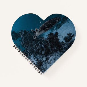 Cuaderno Bloc de notas para el corazón de la tortuga oceáni