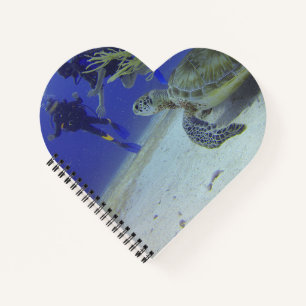 Cuaderno Bloc de notas para el corazón de la tortuga oceáni