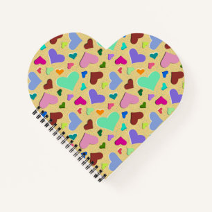 Cuaderno Bloc de notas para el corazón de Pastel