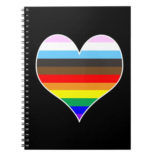 Cuaderno Bloc de notas para el corazón del arco iris (Frente)