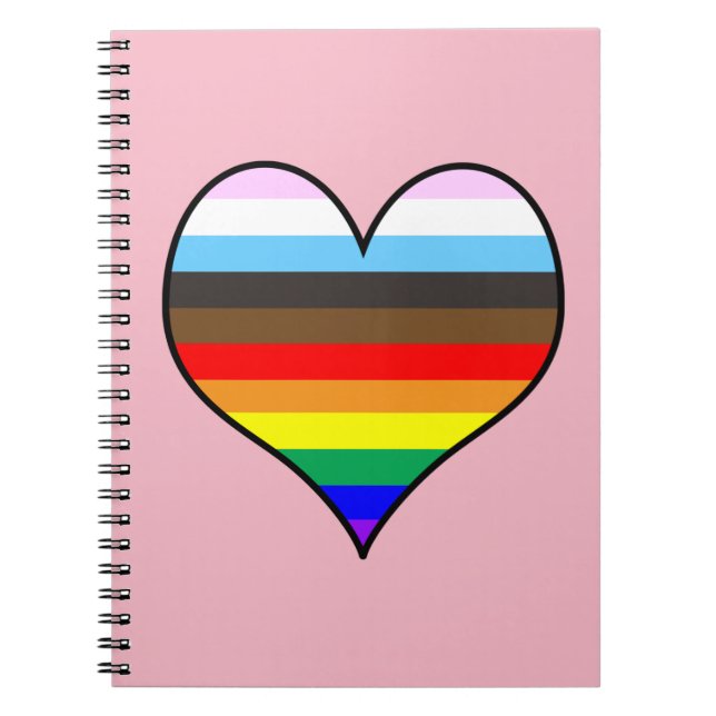 Cuaderno Bloc de notas para el corazón del arco iris (Frente)