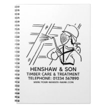 Bloc de notas para el cuidado de la madera y el tr